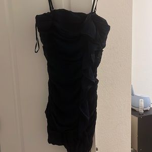 INC Spaghetti Strap ruffled blue dress